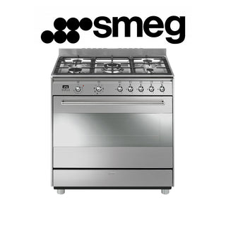 Smeg 90cm 5 Burner Stainless Steel Gas/Electric Stove - SSA91MAX9