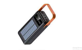 40000Mah Solar Powered Power Bank With LED Flashlight- SD