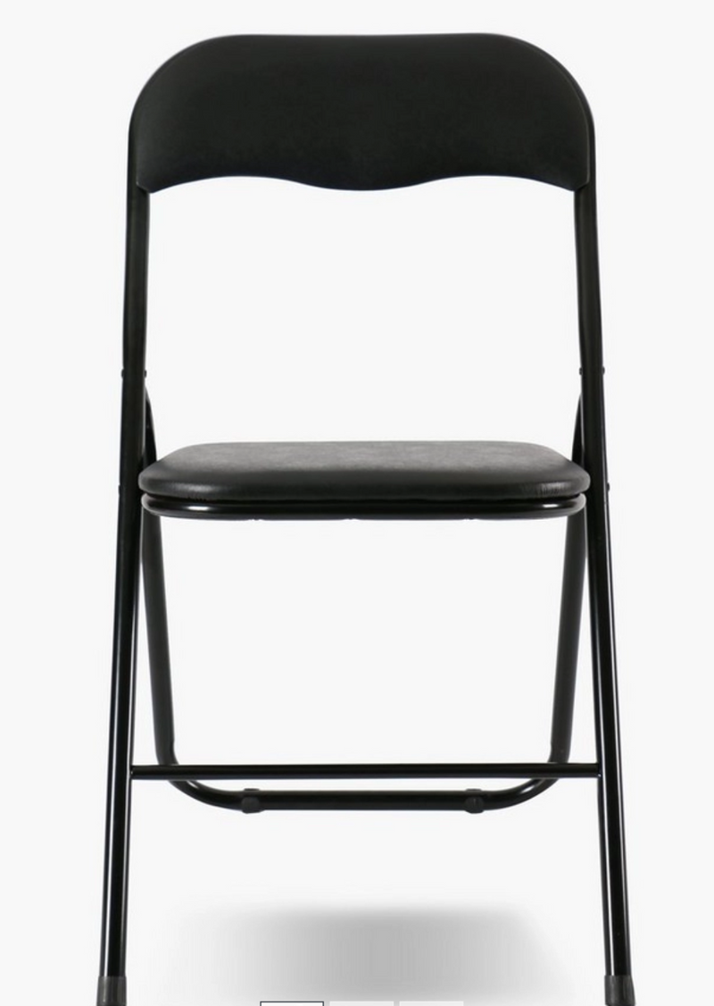 Metal Flip Chair  Black