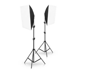 2 Single Socket Softbox Studio Lighting Kit – Photo Studio Equipment Set