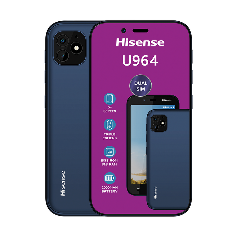 Hisense U964 Dual Sim 16GB Network Locked - Blue