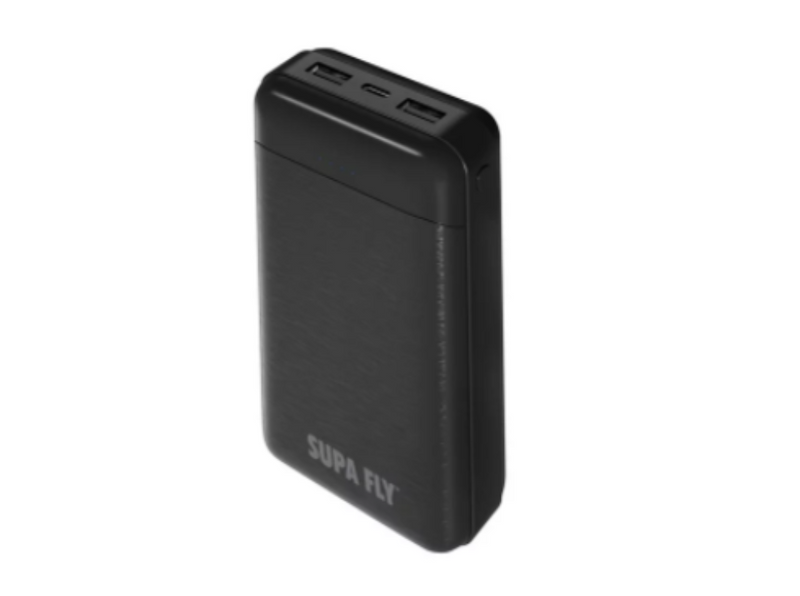 Superfly 20000mAh LED with USB Light Powerbank Black