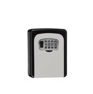 Key Storage Lock Box with 4 Digit Combination - Grey