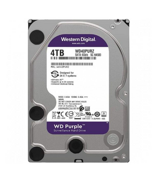 4TB WD Purple Surveillance 3.5 " Sata Hard Drive ( For DVR / NVR) WD40PURZ