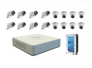 Hikvision 1080p 16 Channel Turbo HD kit with 2TB HDD DIY CCTV Kit