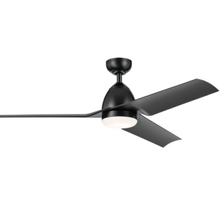 Goldair 122CM Ceiling Fan + Light – Black  GCF-48