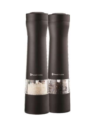 Russell Hobbs - Black LED Electric Salt & Pepper Mill Set  RHSPMB2