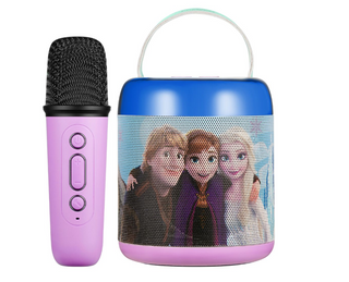 Frozen Cylinder Karaoke Machine with BT Mic DY-2607-FR