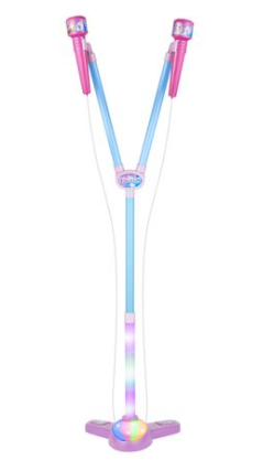 Frozen Double Karaoke Mic Stand With RGB Lights DY-7541-FZ