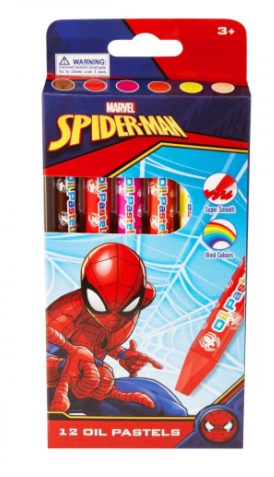 Spiderman 12 Oil Pastels Multi MV-4019-SM