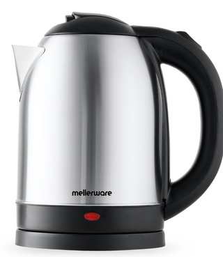 Mellerware Kettle 360 Degree Cordless Stainless Steel Brushed 1.8L 1800W "