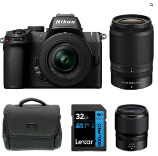 Nikon Z50 II + NIKKOR Z DX 16-50mm f/3.5-6.3 VR + NIKKOR Z DX 50-250mm f/4.5-6.3 VR Lens + Nikon Z 35mm f/1.4 Lens (Trip Kit)