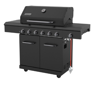 Megamaster Apex Series 6-Burner Gas Braai With a Cover Side Burner and 72,000 BTU 720-0898E