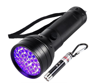 UV Flashlight Black Light 51 LED 395 NM Pet Urine Detector for Scorpion