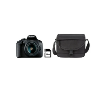 Canon 2000D 24MP DSLR IS Starter Bundle - Black