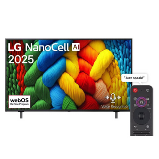 55 inch LG NanoCell AI NANO80 4K Smart TV AI Magic remote HDR10 webOS25 2025  55NANO80A6A.AFAB