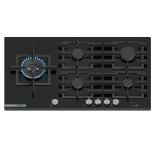 Bosch 90cm Black Series 8 Gas Hob Tempered Glass - PRS9A6H40Z