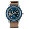 Seiko Presage 60s Style Denim Automatic  Brown Suede Strap Watch SSA453J1