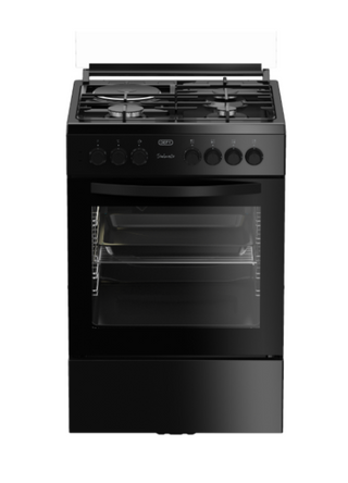 Defy 60cm Black 3 Gas 1 Solid Plate Stove - DGS679