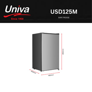 Univa 90L Bar Fridge, Metallic (850 x 480 x 450mm) USD125M