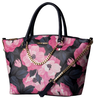 Pierre Cardin Victoria Floral Tote Handbag | Black Floral