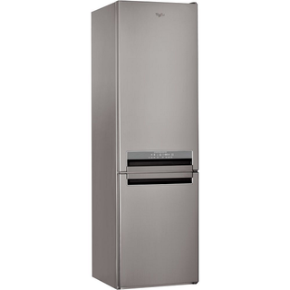 Whirlpool 325L Silver Optic Inox Combi Fridge BSNF9782