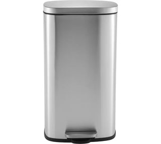 Casa Modena Rectangle 30l S/S Pedal Bin - Silver (KB7713-30LS)