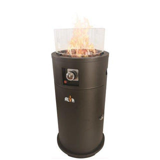 Alva Gas Short Stand Firepit Patio Heater (With Lava Stones) (GHP38)