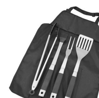 Roll up 4pce BBQ Stainless Steel Set BA70