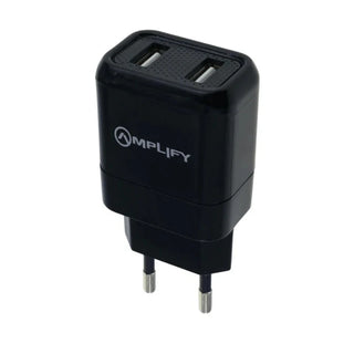 Amplify Dual USB Wall Charger with Micro Cable - Black AMP-8039-BK