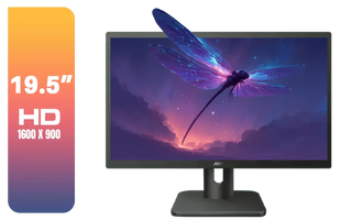 AOC 20E1H 19.5" HD (1600 x 900) 60Hz Desktop Monitor - 5ms response time - WLED-Backlit - HDMI, VGA Inputs - Cable Management - Stand Offers Tilting / 20E1H
