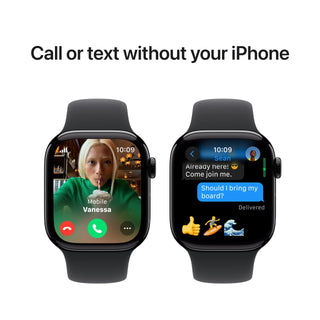 Apple Watch S10 GPS 42mm Jet Black Alu Case with Black SB S/M