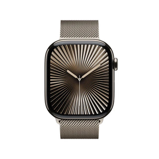 Apple Watch Series 10 GPS + Cellular 46mm Natural Titanium Case with Natural Milanese Loop - S/M -MC7Q4QA/A