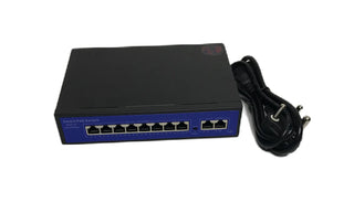 8 port poe smart switch + 2 uplink, 100mbps