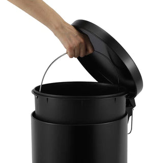 Casa Roma 30L Steel Pedal Bin Black Matte KB7035-30LB