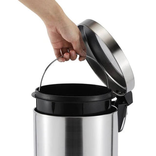 Casa Roma 5L Stainless Steel Pedal Bin Silver KB7035-5LS