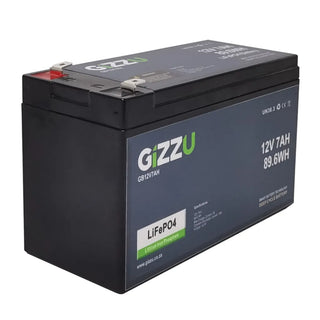 GIZZU 12V 7AH LIFEPO4 REPLACEMENT BATTERY-GB12V7AH