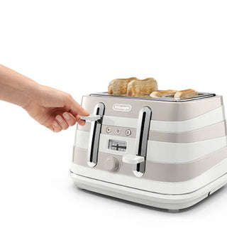 Delonghi Avvolta Class Graceful White 4 Slice Toaster – CTAC4003.W