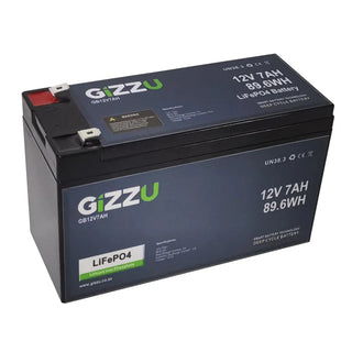 GIZZU 12V 7AH LIFEPO4 REPLACEMENT BATTERY-GB12V7AH