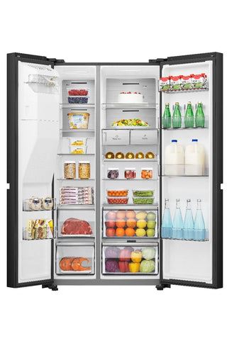 Hisense Side by Side Black 601lt Refrigerator - H780SB-IDL