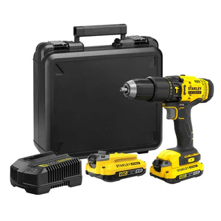 Stanley - FatMax V20 Hammer Drill with 2 x 2.0Ah Lithium-Ion Batteries and Kit Box
