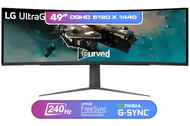 LG UltraGear 49" Dual QHD Curved Monitor 240Hz 1ms - 49GR85DC – GIFTGUIDE