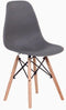 Flash Furniture Elon Series Moss Gray Plastic Chair with Wooden Legs
