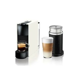 Nespresso Essenza Mini Coffee Machine with Aeroccino Milk Frother Bundle - White