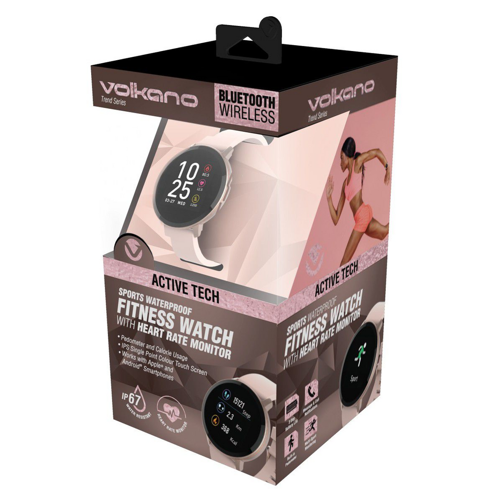 Volkano Smart Watch for Men or Women with Heart Rate Monitor - Trend S
