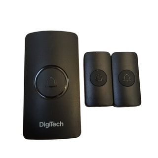 DigiTech DT-S15B WIRELESS DOOR CHIME - 2 TRANSMITTERS BLACK