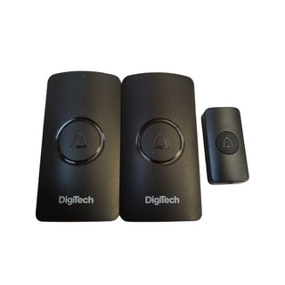 DigiTech DT-S20B WIRELESS DOOR CHIME - 2 RECEIVERS Black