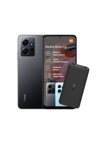 Xiaomi Redmi Note 12 128GB Dual Sim - Onyx Grey + 10000mAh Redmi Power Bank