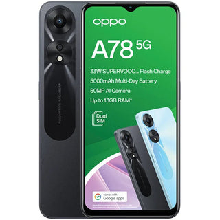 Oppo A78 5G Dual Sim 128GB - Black with Free Oppo Enco Buds 2