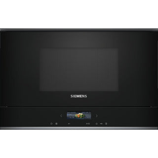 Siemens iQ700 built-in microwave black stainless steel- BE732R1B1 (LEFT HINGED)